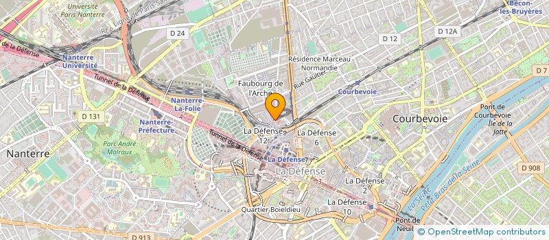 localisation de l'entreprise GESTION DE SITE ET RESTAUR EN CONCESSION à COURBEVOIE