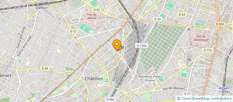 localisation de l'entreprise GESTION DE TELEASSISTANCE ET DE SERVICES  CHATILLON