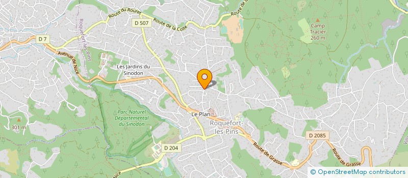 localisation de l'entreprise GESTION DES METIERS DU BATIMENT - GMB à ROQUEFORT-LES-PINS