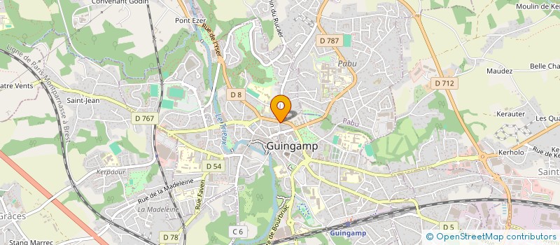 localisation de l'entreprise GESTION DIFFUSION IMPORTATION  GUINGAMP