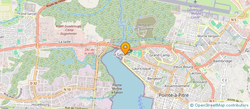 localisation de l'entreprise GESTION DU COMITE DE QUARTIER DE LAURICISQUE  POINTE A PITRE