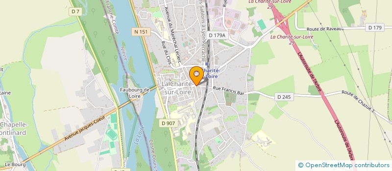 localisation de l'entreprise GESTION ET ADMINSTRATION DES FORAINS DE FRANCE à LA CHARITE-SUR-LOIRE