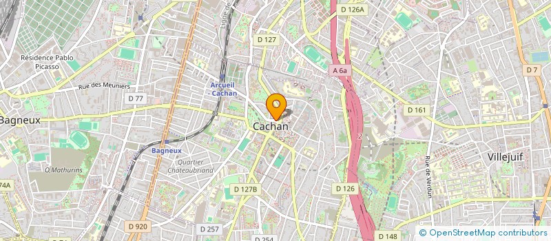 localisation de l'entreprise GESTION ET ANIMATION DES EQUIPEMENTS SOCIO CULTURELS DE CACHAN à CACHAN