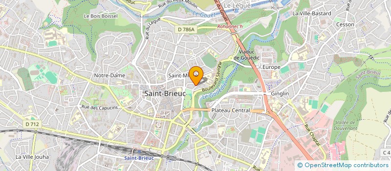 localisation de l'entreprise GESTION ET CONTROLE BRETAGNE à SAINT-BRIEUC