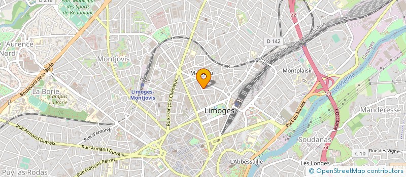 localisation de l'entreprise GESTION ET DEVELOPPEMENT à LIMOGES
