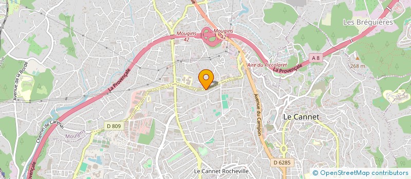 localisation de l'entreprise GESTION ET DEVELOPPEMENT S.E à LE CANNET
