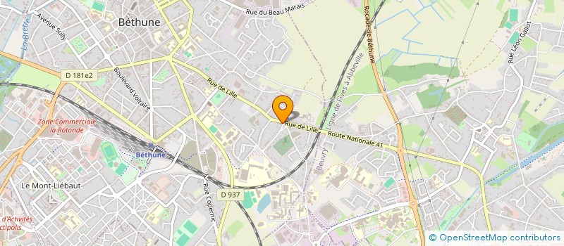 localisation de l'entreprise GESTION ET EXPLOITATION DE MAGASINS à BETHUNE