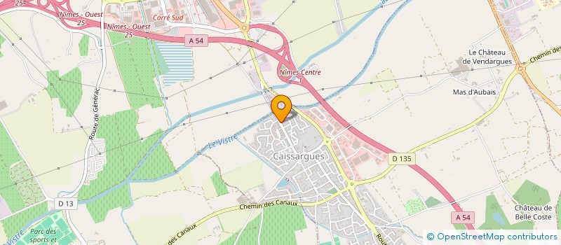 localisation de l'entreprise GESTION ET INFORMATIQUE SERVICES à CAISSARGUES