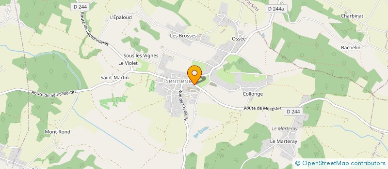 localisation de l'entreprise GESTION ET PATRIMOINE DE SERMERIEU  SERMERIEU