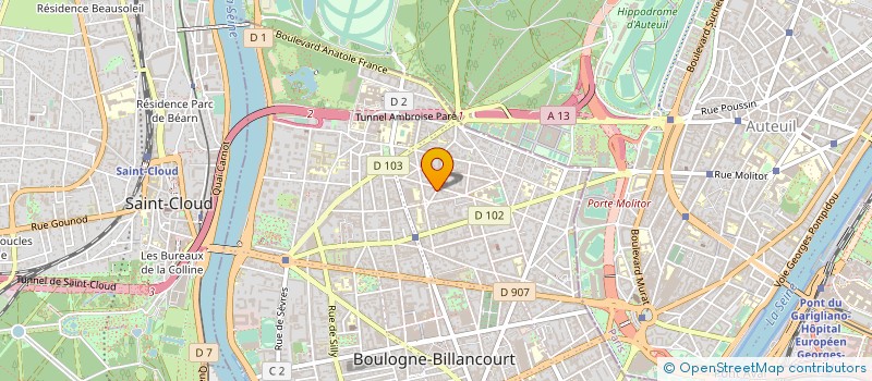 localisation de l'entreprise GESTION ET SELECTION IMMOBILIERE à BOULOGNE-BILLANCOURT