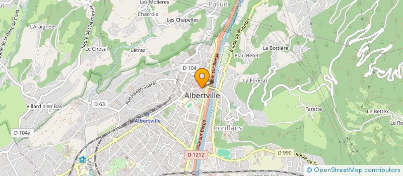localisation de l'entreprise GESTION ET SERVICE EN IMMOBILIER à ALBERTVILLE