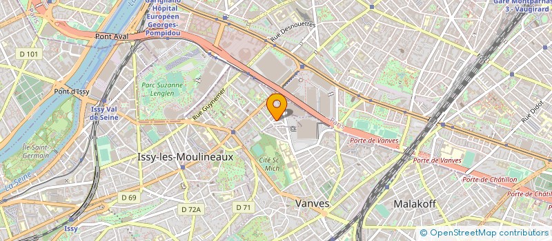 localisation de l'entreprise GESTION ETUDE CONSTRUCT AMENAG à ISSY-LES-MOULINEAUX