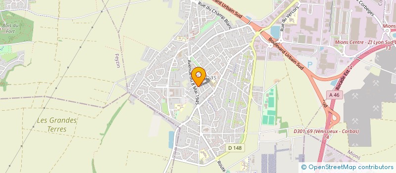 localisation de l'entreprise GESTION ETUDE MAINTENANCE EN TELECOM  CORBAS