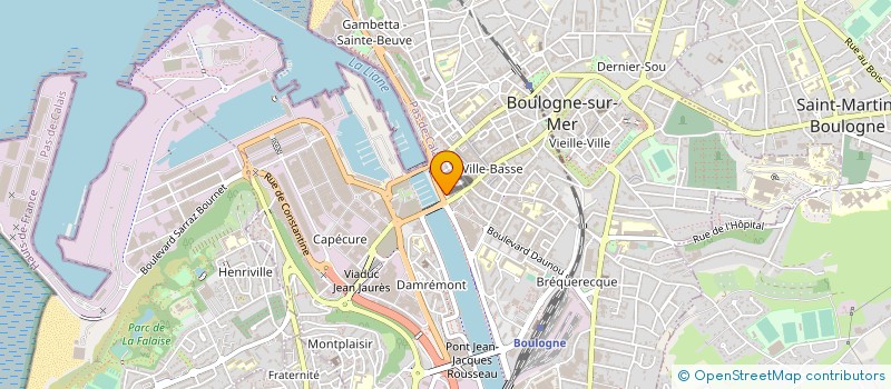 localisation de l'entreprise GESTION EXPERTISE COMPTABLE ET ANALYSE à BOULOGNE-SUR-MER