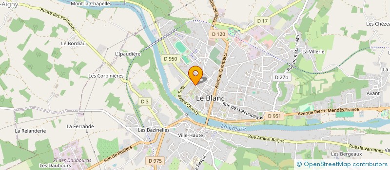 localisation de l'entreprise GESTION EXPERTISE PATRIMOINE  LE BLANC