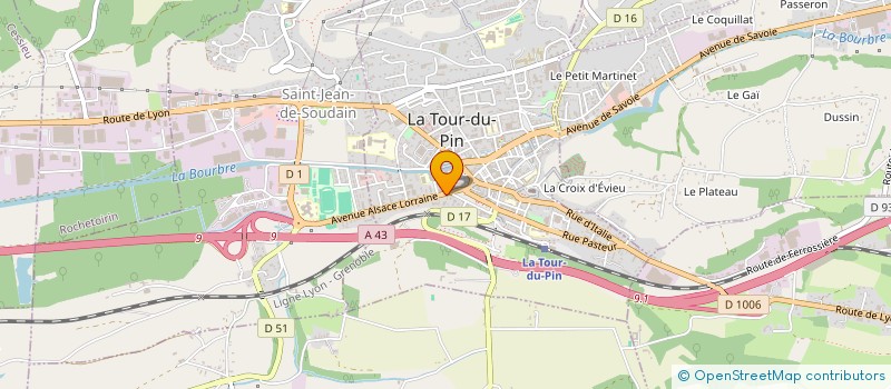 localisation de l'entreprise GESTION FINANCIERE BOURSE CONSEILS à LA TOUR-DU-PIN