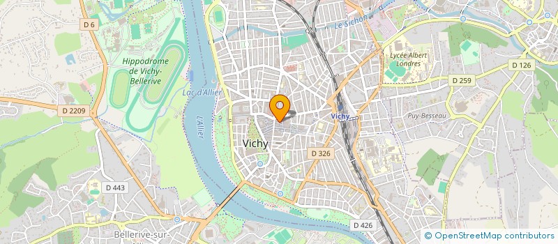 localisation de l'entreprise GESTION FORMATION CONSEIL-AUVERGNE à VICHY