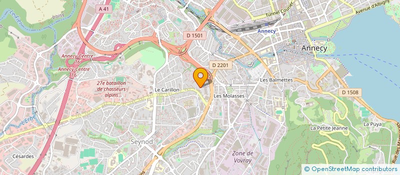 localisation de l'entreprise GESTION HOTELIERE MONTBELIARD GARE à ANNECY