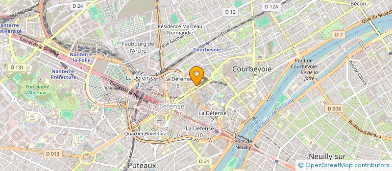 localisation de l'entreprise GESTION IMMOBILIERE COMMUNAUTAIRE à COURBEVOIE