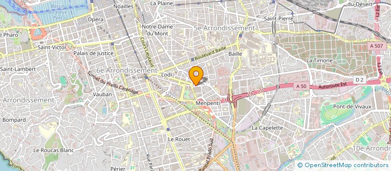 localisation de l'entreprise GESTION IMMOBILIERE DE LA BASTIDE à MARSEILLE