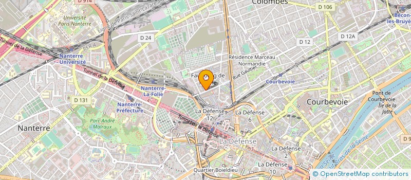 localisation de l'entreprise GESTION IMMOBILIERE DE PARIS LA DEFENSE à COURBEVOIE