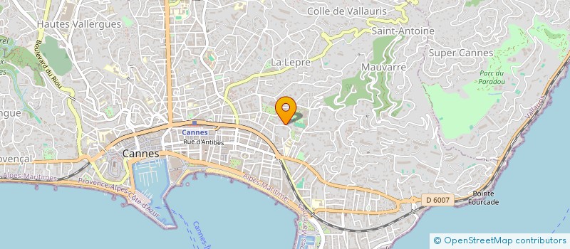 localisation de l'entreprise GESTION IMMOBILIERE DU SUD à CANNES
