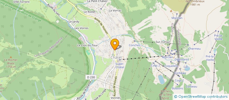 localisation de l'entreprise GESTION IMMOBILIERE DU VAL D'ABONDANCE à CHATEL