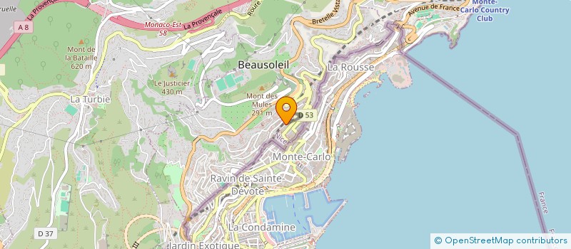 localisation de l'entreprise GESTION IMMOBILIERE SANTI à BEAUSOLEIL