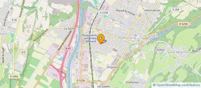 localisation de l'entreprise GESTION INDUSTRIELLE BERNARD  PONTCHARRA