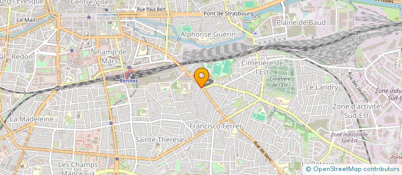 localisation de l'entreprise GESTION INFORM METREES ETUDES BATIM à RENNES
