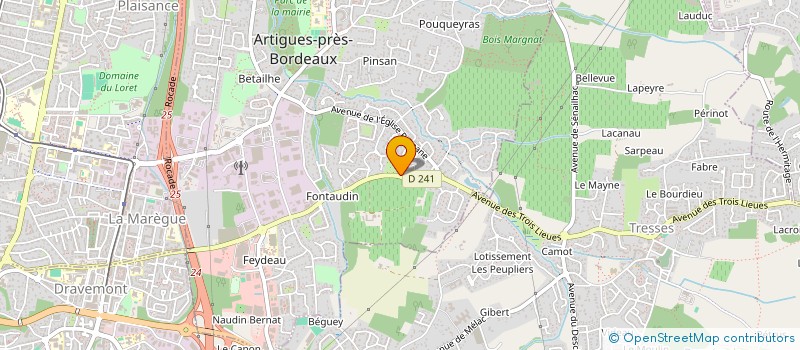 localisation de l'entreprise GESTION INFORMATIQUE SERVICES DITE AGIS à ARTIGUES-PRES-BORDEAUX