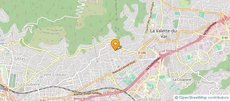 localisation de l'entreprise GESTION LMNP ST  TOULON