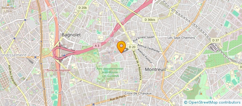 localisation de l'entreprise GESTION ONE  MONTREUIL
