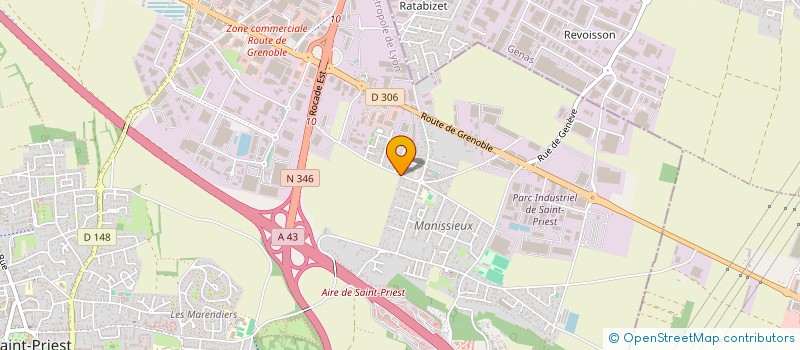 localisation de l'entreprise GESTION PARC LOCATION ENTRETIEN. G.P.L.E à SAINT-PRIEST