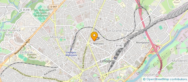 localisation de l'entreprise GESTION PATRIMOINE DELOR-PETIT à LIMOGES
