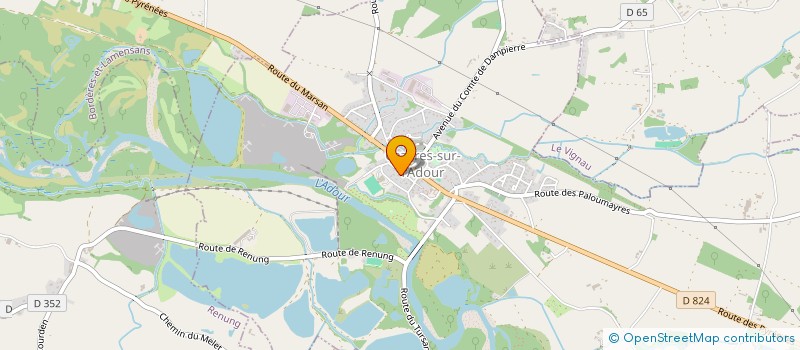 localisation de l'entreprise GESTION PAU 2 à CAZERES-SUR-L'ADOUR