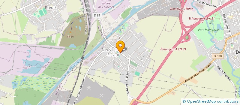 localisation de l'entreprise GESTION POUR LA MAISON DE LA SOLIDARITE  NEUVILLE-SUR-ESCAUT