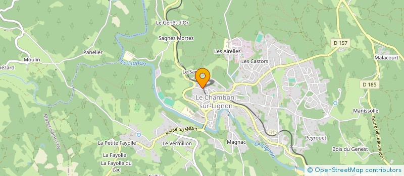 localisation de l'entreprise GESTION PRODUCTION COMPOSANTS ASSEMBLAGE à LE CHAMBON-SUR-LIGNON