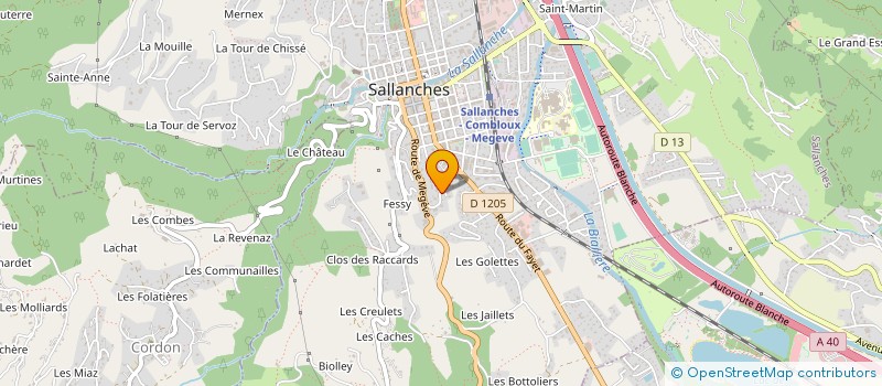 localisation de l'entreprise GESTION REVENAZ  SALLANCHES