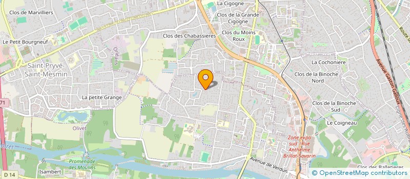 localisation de l'entreprise GESTION S.M.S. LIGUE DROITS FEMME à OLIVET