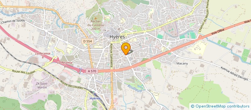 localisation de l'entreprise GESTION SERVICES ET INFORMATIQUE CONSEIL à HYERES