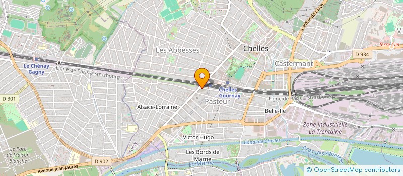 localisation de l'entreprise GESTION SOCIALE D'INTERET GENERAL  CHELLES