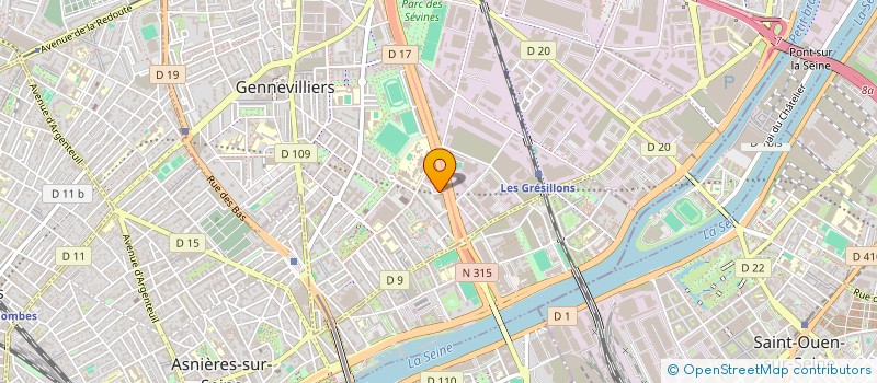 localisation de l'entreprise GESTION TECHNIQUE BATIMENT ET SERVICES  GENNEVILLIERS