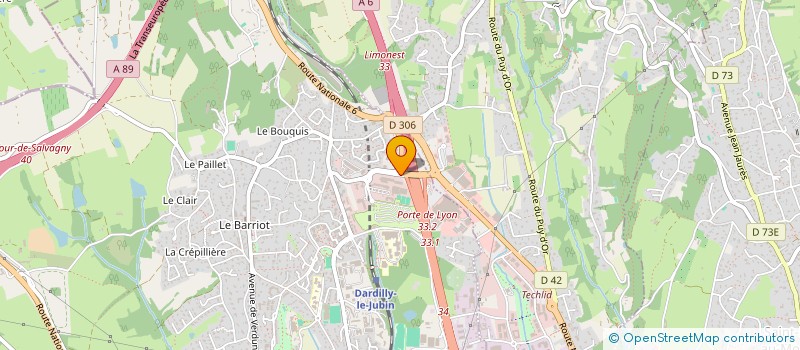 localisation de l'entreprise GESTION TOURISTIQUE ET HOTELIERE  DARDILLY