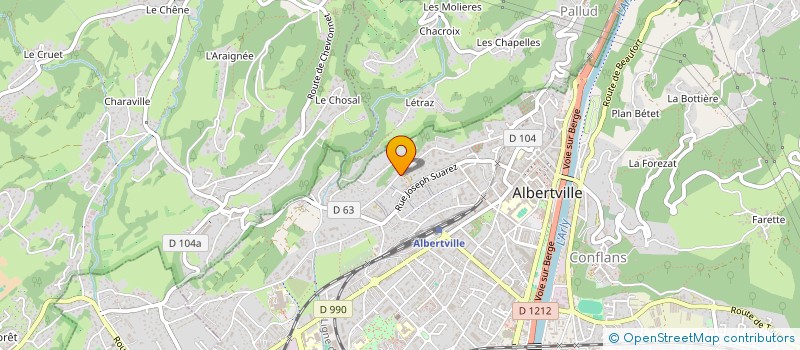 localisation de l'entreprise GESTIONNAIRES FORESTIERS DES ALPES  ALBERTVILLE