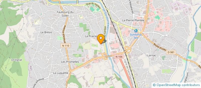 localisation de l'entreprise GESTIOTEL ALES  ALES