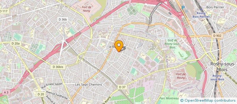 localisation de l'entreprise GESTRANET à MONTREUIL