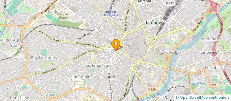 localisation de l'entreprise GESTRIM COP 3 ET 5 RUE VOCHAVE à LIMOGES