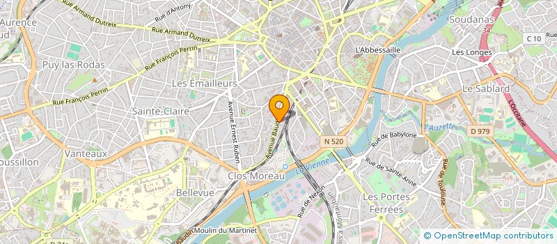localisation de l'entreprise GESTRIM COP A BAUDIN 81 à LIMOGES