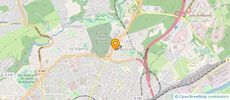 localisation de l'entreprise GESTRIM COP A DE VIGNY 8 à LIMOGES